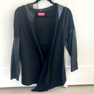 BlankNYC XL sweater with leather arms